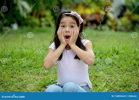 surprised pretty asian girl preteen stock photo image  juvenile