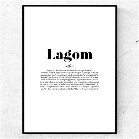 Lagom poster - världens bästa ord | Text & Art