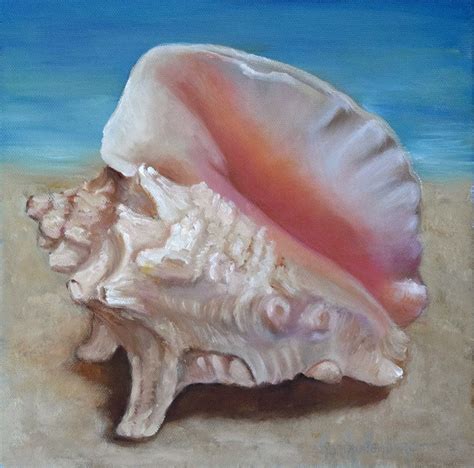 Seashell Oil Painting at PaintingValley.com | Explore collection of ...