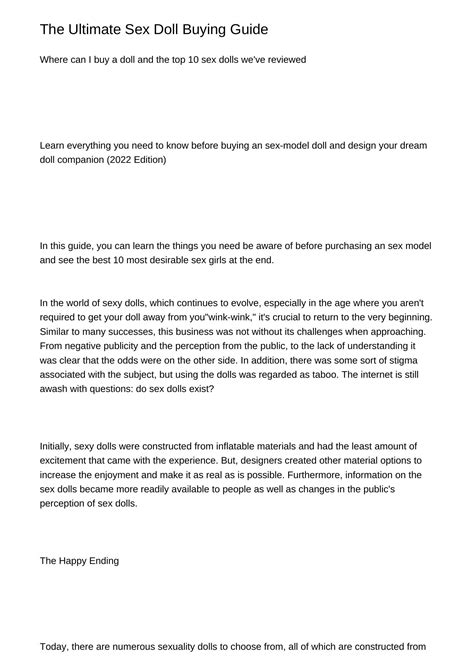 The Ultimate Sex Doll Buying Guideaodsb.pdf.pdf | DocDroid