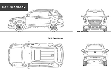 Hyundai Venue CAD blocks