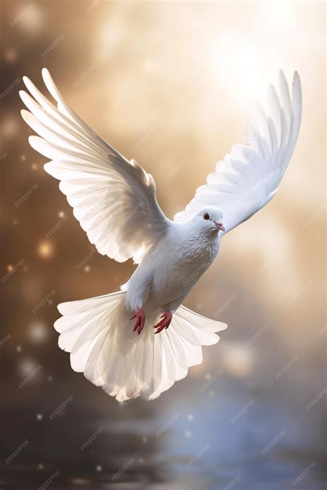Flying white pigeon | Premium AI-generated image