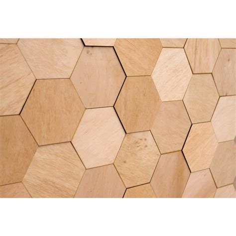 Nástěnný dřevěný panel Hexagon, 10 ks | Dřevia.cz