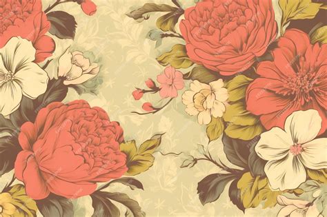 premium photo vintage floral pattern background