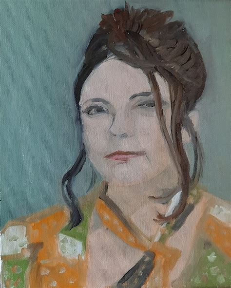 The Pretentious Cleveland Portrait Artists drawing Nikki Woods at