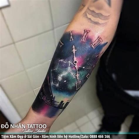 Hình xăm Đồng Hồ (0183) tại ĐỖ NHÂN TATTOO trong 2021 | Hình xăm, Xăm ...