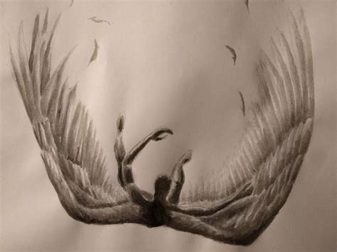 how to draw fallen angels