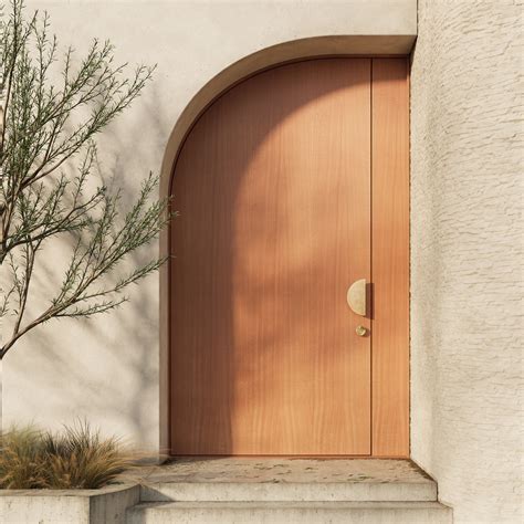 Travertine Half Moon Entry Door Pull (Single) | ABI Interiors