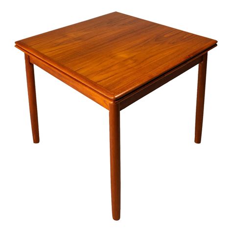 Danish Mid-Century Modern Expansion Dining Table With Stow-In-Table