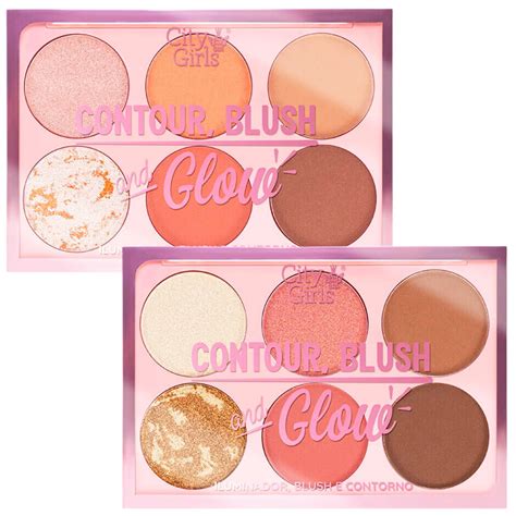 Paleta Contorno Blush E Iluminador - Paleta de Blush, Iluminador e Contorno City Girls | Revenda - Virtual ...