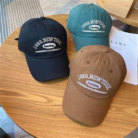Женская Корейская Хлопковая Вышивка Открытый Snapback Hat NEW YORK 1989 ...