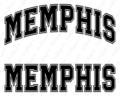 Memphis Svg Digital Download America Svg College Font Svg - Etsy