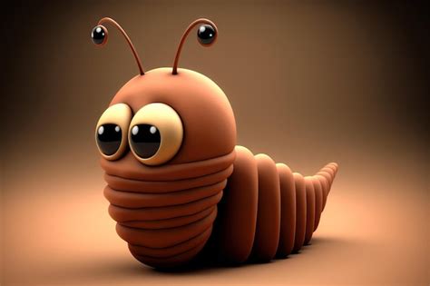 Premium AI Image | Charming worm cartoon