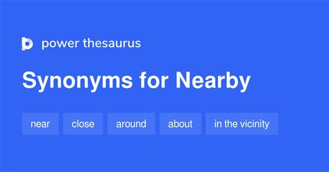 NEARBY Synonyms: 1 813 Similar Words & Phrases
