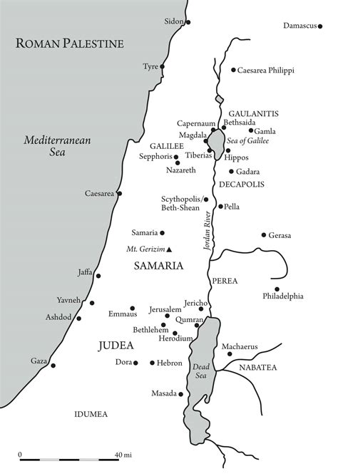 map of palestine in the bible