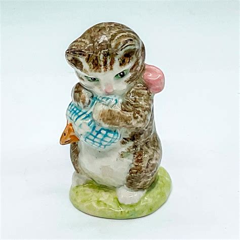 At Auction: Beswick Beatrix Potter's Figurine, Miss Moppet (Striped)