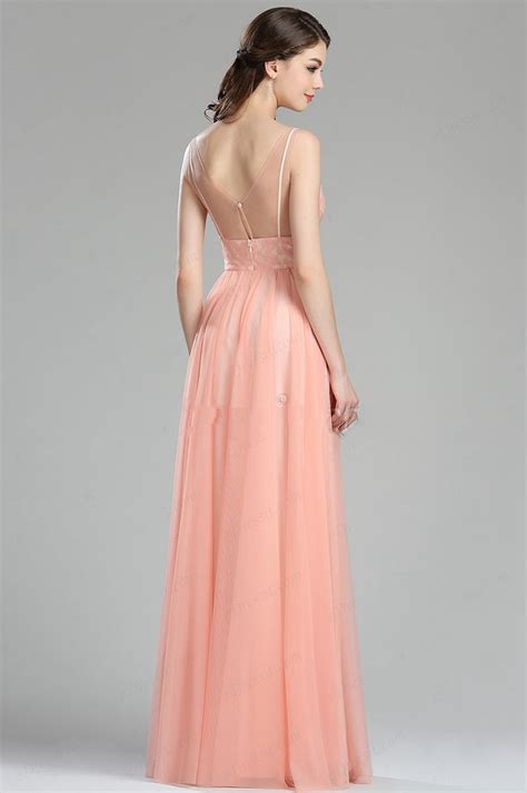 ebd straps coral wedding formal dress