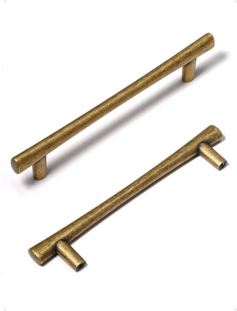 SORWDUERM Vintage Brass Cabinet Handles 5" Hole Center Antique Cabinet