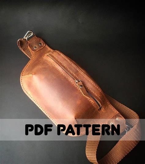 Leather Belt Bag Pattern, Leather Belt Bag Pdf, Belt Bag Pattern, Belt Bag Pdf,leather Sling Bag ...