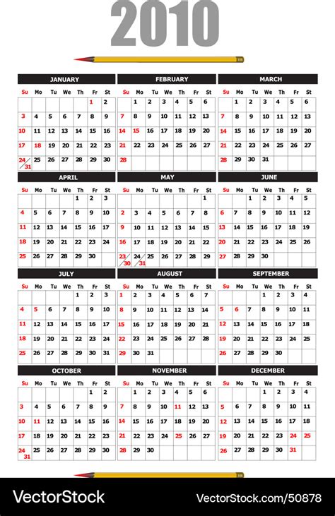 calendar royalty  vector image vectorstock