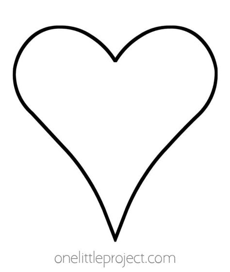 heart outline  printable heart shapes  templates
