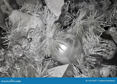 Silver Christmas Tree Background Stock Image - Image of pine, celebrate ...