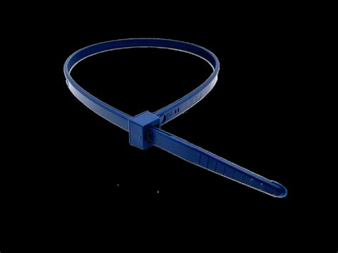 200mm long x 4.5mm wide blue metal detectable nylon cable ties (100pk