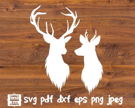 Deer Svg Deer Silhouette Deers Cut File Svg Sticker Decal | Etsy