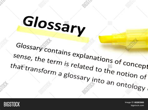 Glossary Meaning Image & Photo (Free Trial) | Bigstock