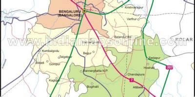 Bangalore urban map - Bangalore urban district map (Karnataka - India)