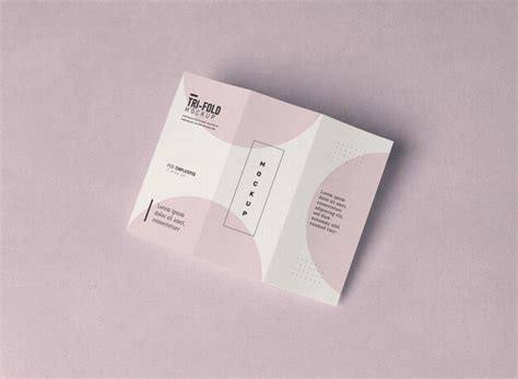 Premium PSD | Tri fold brochure mockup