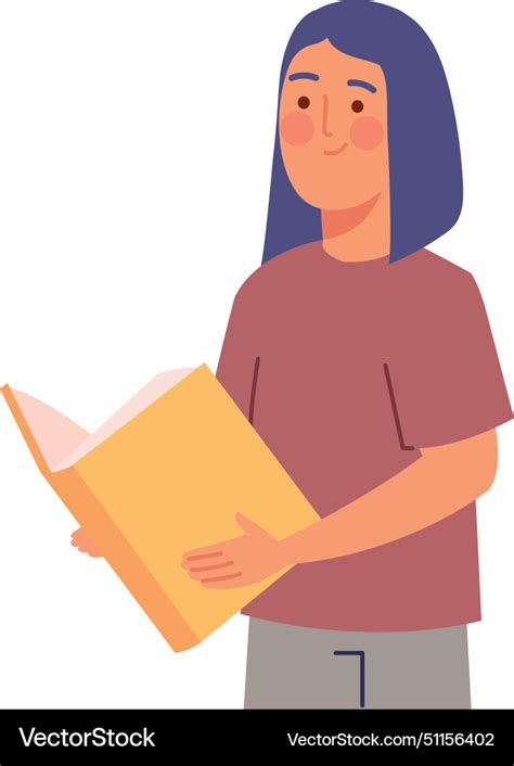 reader woman cartoon royalty  vector image