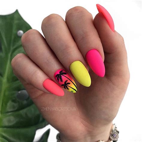 Яркий летний маникюр | Perfect nails, Beach nail designs, Beach nails
