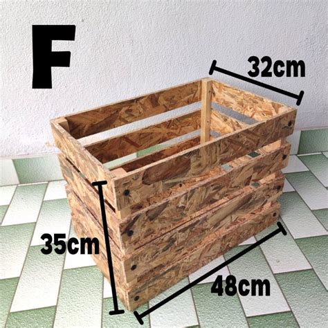 xz wooden crate storage box kotak kayu decoration box crates box osb