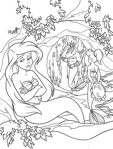 free ariel coloring page 7
