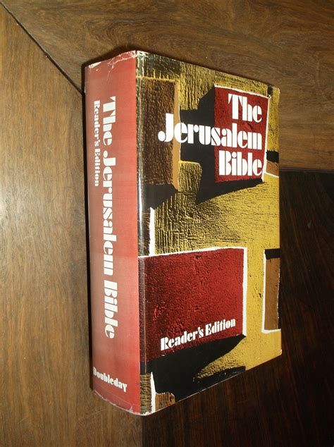 The Jerusalem Bible: Reader's Edition by Jones, Alexander (Editor