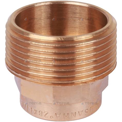 Sanha 4243g переход ВП-НР, бронза28x11/4, для медных труб под пайку ...