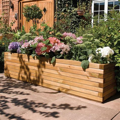 wood flower pots