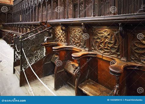 Segovia, Spain. Gothic Cathedral Interior Editorial Image - Image of ...