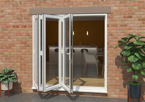 White 2100mm Upvc Bi-fold Door Open Out 3l Bifold Doors At Climadoor