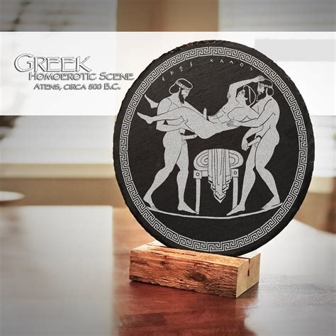 Gay Greek Homoerotic Vase Scene 3 Men Ancient Athens - Etsy