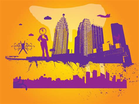 city theme vectors