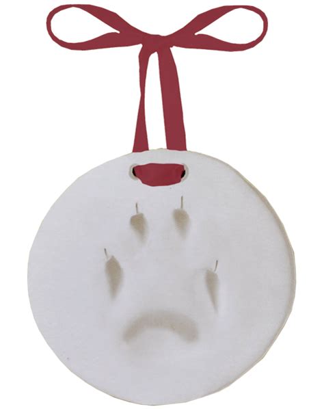 Pet Memorial Pawprint Ornament