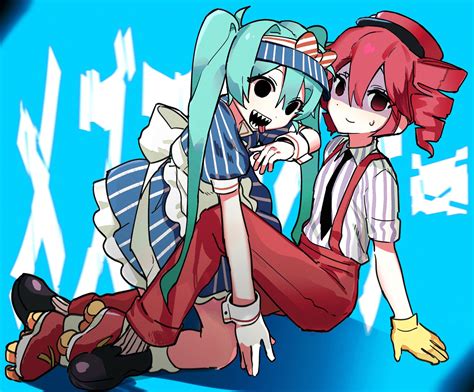 hatsune miku and kasane teto (vocaloid and 2 more) drawn by joha_302