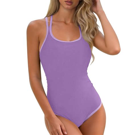AHTJRT Stretch One Piece Swimsuit for Women High Waisted Bathing Suit