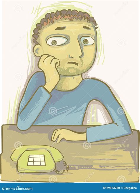 Waiting for Call stock vector. Illustration of pursuing - 29823280