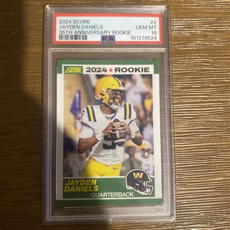 Jayden Daniels 2024 Score #2 35th Anniversary Rookie Price Guide