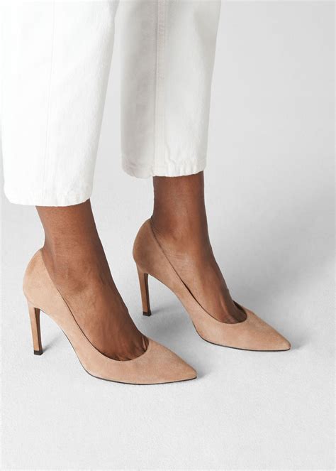 Nude Cornel Suede Point Pump | WHISTLES | Whistles UK