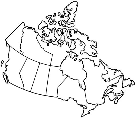 Canada Provinces Blank • Mapsof.net