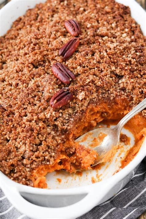 Vegan Sweet Potato Casserole with Pecan Crumble - Vegan Huggs